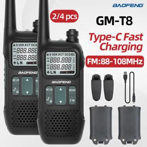 2PCS Baofeng GMRS-T8 워키 토키 NOAA 캠핑 양방향 라디오에 대 한 장거리 충전식 휴대용 USB 충전기