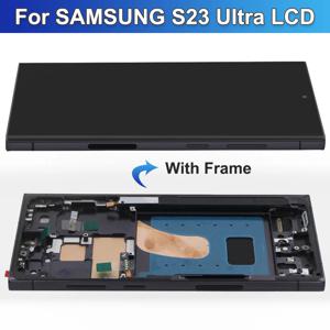 삼성 S23 울트라 5G AMOLED LCD 디스플레이 터치 스크린 프레임 디지타이저 교체 SM-S918B G918 호환