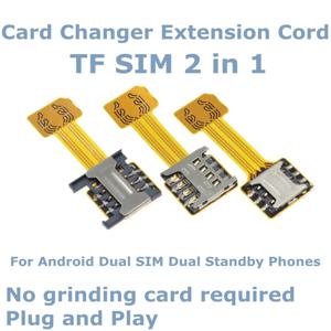 SIM 확장 카드 리더기 마이크로 SD 하이브리드 듀얼 SIM 카드 나노 SIM 2 in 1 확장 어댑터 (삼성, 샤오미, 화웨이용)