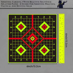 10Pcs 슈팅 연습 스플래시 타겟 스티커 6인치 슈팅 타겟 훈련 용품 스티커 형광 컬러 라벨(실제 총 연습 및 공기총 연습에 사용 가능)