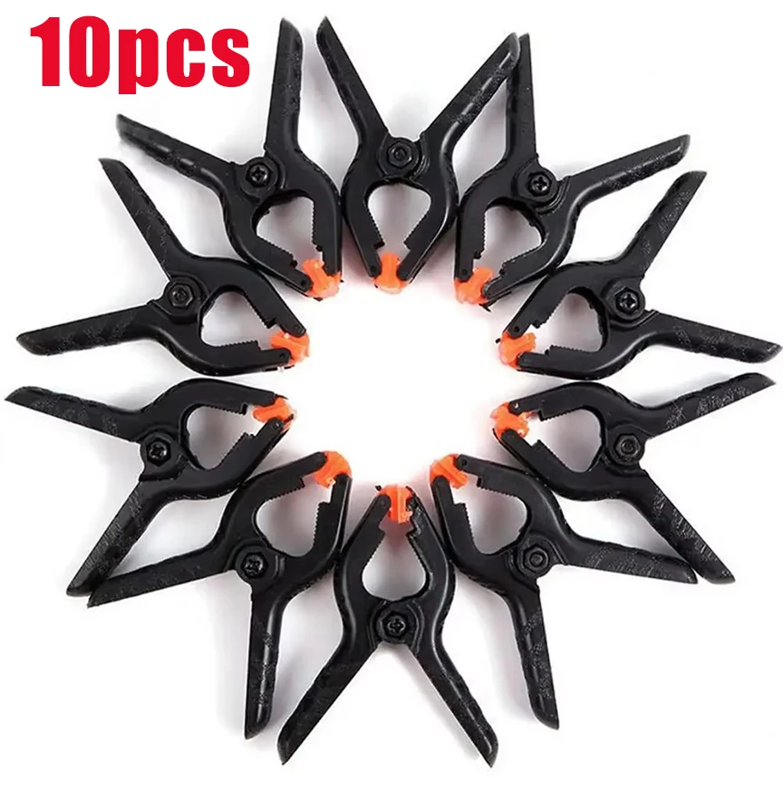 6개입 2인치 스프링 클램프 헤비 듀티 플라스틱 배경용 무슬린 캔버스 종이 크로마키 스크린 클립 사진 스튜디오 목공 도구