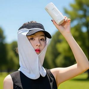 남성용 자외선 차단 캡 마스크 실크 스카프 선스크린 베일 자외선 차단 마스크 안티 uv 페이스 커버 페이스 스카프 야외 목 보호