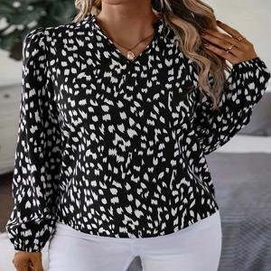 여성 플러스 사이즈 셔츠 여름 시크 우아한 셔츠 캐주얼 여성 패셔너블 셔츠