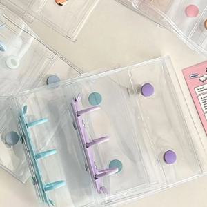 투명 포토 카드 바인더 3인치 미니 포토 앨범 아이돌 포토카드 홀더 루즈리프 아이돌 카드 보호책