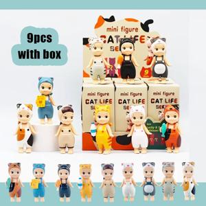 미야미야 데일리 엔젤 시리즈 고양이 블라인드 박스 트렌디 플레이 인형 데스크탑 만화 창의적 장식 수제 미스터리 박스 소녀 선물