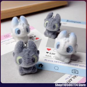 애니메이션 피규어 투슬리스 플로킹 키 체인 만화 인형 가방 펜던트 장식 소형 장식품 DIY 가방 액세서리 장난감 선물