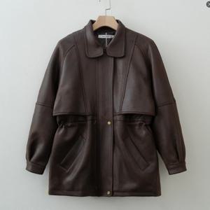 여성 패션 2025 가을 스웨이드 재킷 탄력 조절 가능한 허리 여성 코트 및 아우터웨어