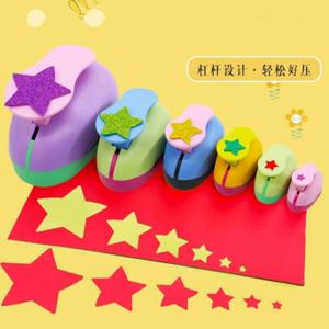 오각형 별 모양 엠보싱 기계 컬러 DIY 엠보싱 어린이 수동 종이 커팅 카드 공예 꽃 펀칭 도구