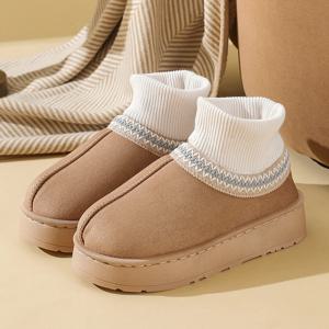 겨울 플러시 앵클 부츠 여성 캐주얼 슬리퍼 홈 플러피 럭셔리 디자이너 여성 신발 실내 퍼 부츠