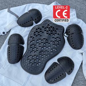 오토바이 자켓 삽입 보호대 CE 레벨 2 인증 두꺼운 탄력성 허리 척추 보호 패드 라이더 갑옷 코트 액세서리