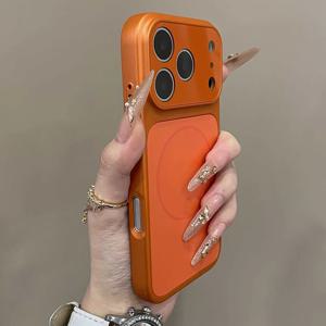 오리지널 글래스 나노 매트 렌즈 보호 폰 케이스 아이폰 17 에어 16 15 14 13 프로 맥스 17 프로용 맥세이프 무선 충전 케이스