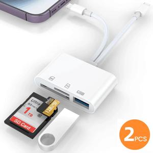 아이폰 아이패드 맥북 삼성 안드로이드 카메라 기타 기기용 5-in-1 USB 3.0 라이트닝 타입 C SD TF 카드 리더 어댑터