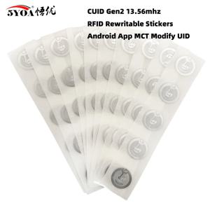 5YOA CUID 태그 Gen2 전자 재기록 가능 스마트 키 NFC 클론 토큰 ISO14443 변경 가능한 스티커 IC 13.56Mhz RFID 복제 배지