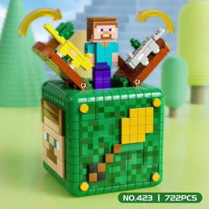 호환 가능한 브릭 세트 MC 마이 미니 월드 시리즈 빌딩 블록 스티브의 오르간 변형 박스 어린이 장난감 조립 선물