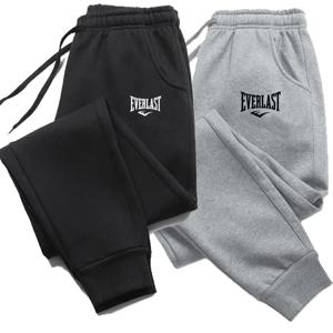 남성 프린트 바지 EVERLAST 남성 여성 러닝 바지 조깅 스웨트 팬츠 스포츠 캐주얼 바지 피트니스 체육관 통기성 바지