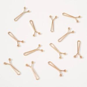 도매 12개/봉지 스카프 클립 브로치 핀 단색 장식 액세서리 여성용 U자형 히잡 스카프 핀 클립 2.3*1.5cm