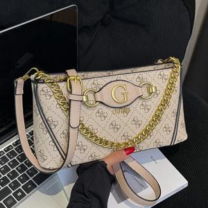 국경 간 직배송 가능 신상 패션 숄더백 - 프린트 지퍼 캐주얼 크로스바디 다용도 고급 레트로 스퀘어 백