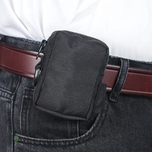 야외 스포츠 다기능 전술 허리 가방 액세서리 가방 간단하고 내구성 있는 카드 가방 동전 지갑 단색 허리 팩