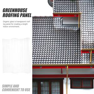 온실 지붕 패널 교체용 아크릴 투명 웨이브 패널 (선룸, 정원 창고용) 고강도 내충격성 간편