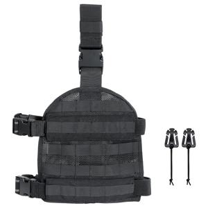 TAFTACFR 전술 헤비 듀티 메쉬 MOLLE 드롭 레그 플랫폼 범용 패널, 조절 가능한 벨트 및 허벅지 스트랩 포함