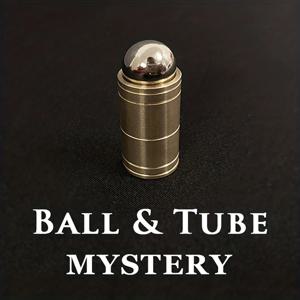 볼 & 튜브 미스터리(황동) 클로즈업 마술 트릭 환상 특수 효과 재미있는 마술 공 상승 폭포 무대 마술 마술사 장난감