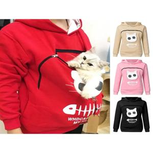 3XL 고양이 애호가 후드 티셔츠 캥거루 개 애완 동물 발 Dropshipping 풀오버 포옹 주머니 물고기 주머니 까마귀상의