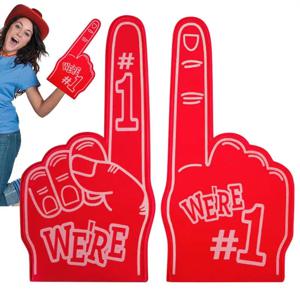 스포츠 번호 1을위한 폼 손가락을 응원하십시오 치어 리더 소품에 응원 손 손가락 장갑 18 인치 스포츠 응원 팬 손가락