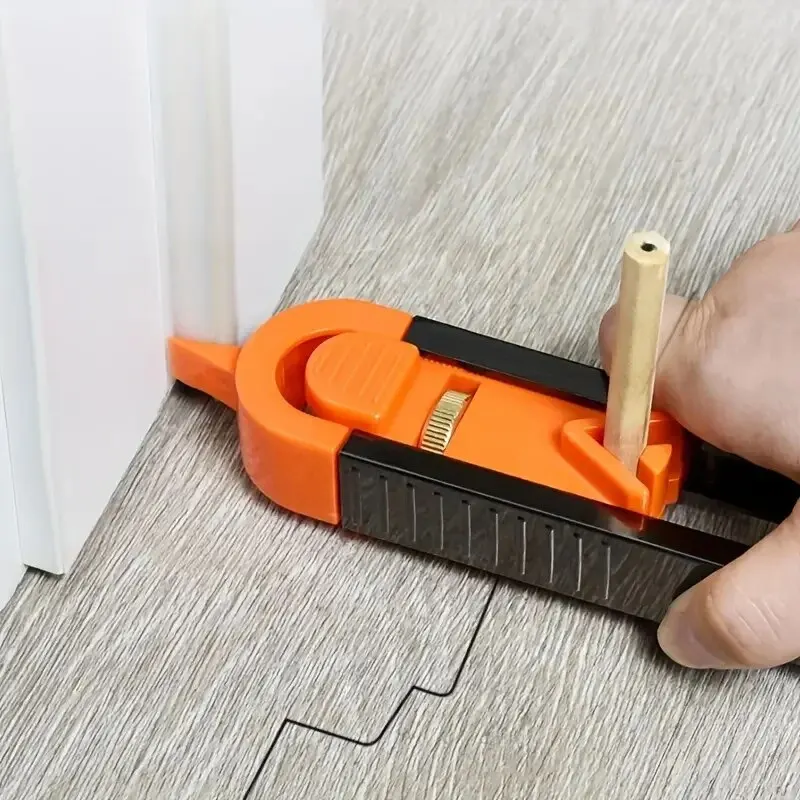 새로운 프로파일 스크라이빙 눈금자 윤곽 게이지 잠금 조절 가능 잠금 정밀 목공 측정 게이지 프로파일 복사기