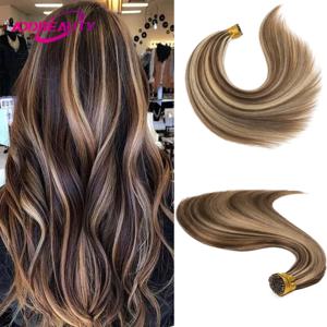 여성용 스트레이트 ITip 인모 익스텐션, Addbeauty 브라질 레미 인모 케라틴 100% 천연 캡슐, 헤어 익스텐션