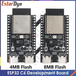 ESP32-C6 ESP32 WiFi+블루투스 사물 인터넷 듀얼 Type-C 개발 보드 ESP 32 코어 보드 ESP32-C6-DevKit C N4R2