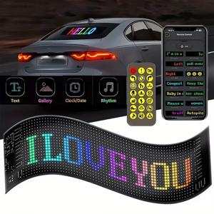 LED 매트릭스 픽셀 패널 유연 방수 스크롤링 텍스트 광고 간판 APP 프로그래밍 가능 스크린 (자동차 트럭 매장 디스플레이용)