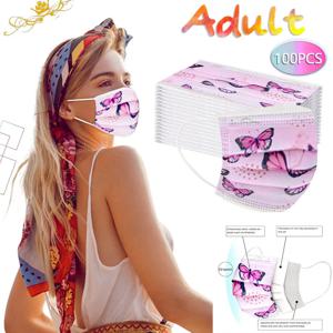 성인용 일회용 얼굴 마스크, 산업용 3 플라이 이어 루프, 야외 방진 얼굴 보호 일회용 마스크, 10 개, 20 개, 50 개, 100 개