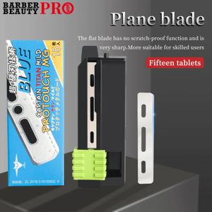 15 개/상자 남자 면도 면도날 전문 이발사 스테인레스 스틸 교체 단일 측면 면도기 메쉬 안전 면도기 칼