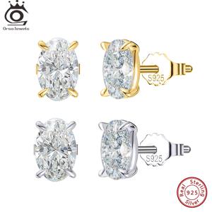 ORSA JEWELS 여성을위한 절묘한 925 스털링 실버 지르콘 귀걸이 반짝 이는 8A 프리미엄 큐빅 지르코니아 귀걸이 파티 쥬얼리 LZE03