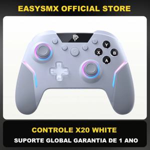 EasySMX X20 무선 게임 패드 향상된 컨트롤러 PC/NS/TV/전화/노트북, 홀 마이크로 트리거 조이스틱 RGB 효과와 호환 가능