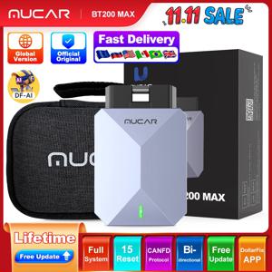 MUCAR BT200 MAX 평생 무료 자동 OBD2 스캐너 전체 시스템 15가지 리셋 CAN-FD 양방향 ECM TCM ABS 자동차 진단 도구