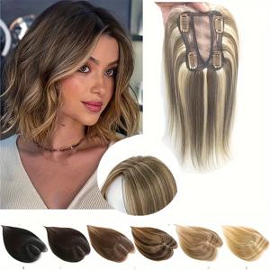 여성용 헤어 토퍼, 9*11 인모, 앞머리 없음, 헤어 익스텐션, 헤어 조각, 업그레이드 레이스 베이스, 프리미엄 레미