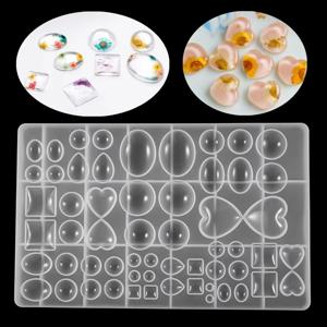 DIY 쥬얼리에 대 한 1Pc 라운드 타원형 심장 모양의 거울 수 지 금형 장식 공예 찾기 만들기