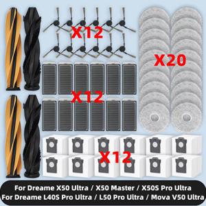 예비 부품 호환 ( 드리미 Dreame X50 Ultra Complete / X50 Master / X50S Pro Ultra / L50 Pro Ultra / L40S Pro Ultra / Mova V50 Ultra ) 롤러 사이드 브러시 필터 걸레 천 더스트 백 액세서리