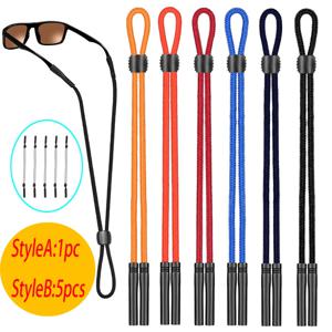 1/5개 스포츠 안경 스트랩 선글라스 홀더 남녀 공용 안경 고정줄 조절 가능한 버클 독서 안경 체인