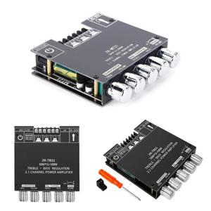 ZK-TB21 BT5.0 서브우퍼 증폭기 보드 50W*2+100W 2.1 채널 전원 오디오 스테레오 베이스 앰프 TPA3116D2 홈 시어터 스피커용