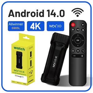 MX10-K 글로벌 안드로이드 TV 스틱 Google TV 듀얼 Wifi 4k 4K 미디어 플레이어 인프라 원격 제어 Fire Stick Android 14 TV to Smart TV