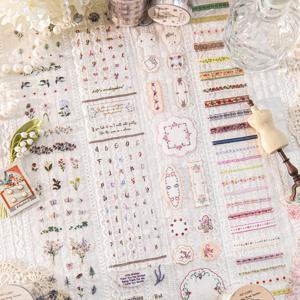 50mm * 2m 미적 문구 스티커 Washi 테이프 스크랩북 용품 일본어 귀여운 한국어 문구 저널링 마스킹 테이프