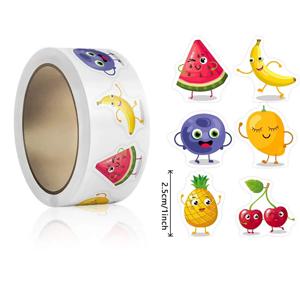 100-500개 문구 스티커 생일 파티 배경 과일 풍선 해피 배너 냉장고 채소 스티커