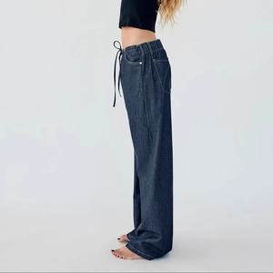 봄 신상 여성용 편안한 슬림핏 스트레이트 진 하이웨이스트 팬츠 내구성 좋은 롱 트라우저 패셔너블 레이디스 데님