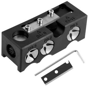 11 in 1 당구 큐팁 쉐이퍼 알루미늄 합금 풀 큐팁 수리 도구 (렌치 및 교체용 블레이드 포함) 풀 큐 액세서리