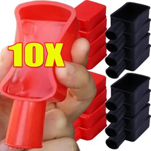 1-10PCS 자동차 배터리 터미널 커버 포지티브 네거티브 탑 포스트 캡 보호 절연 케이스 배터리 와이어 커넥터 고무 캡