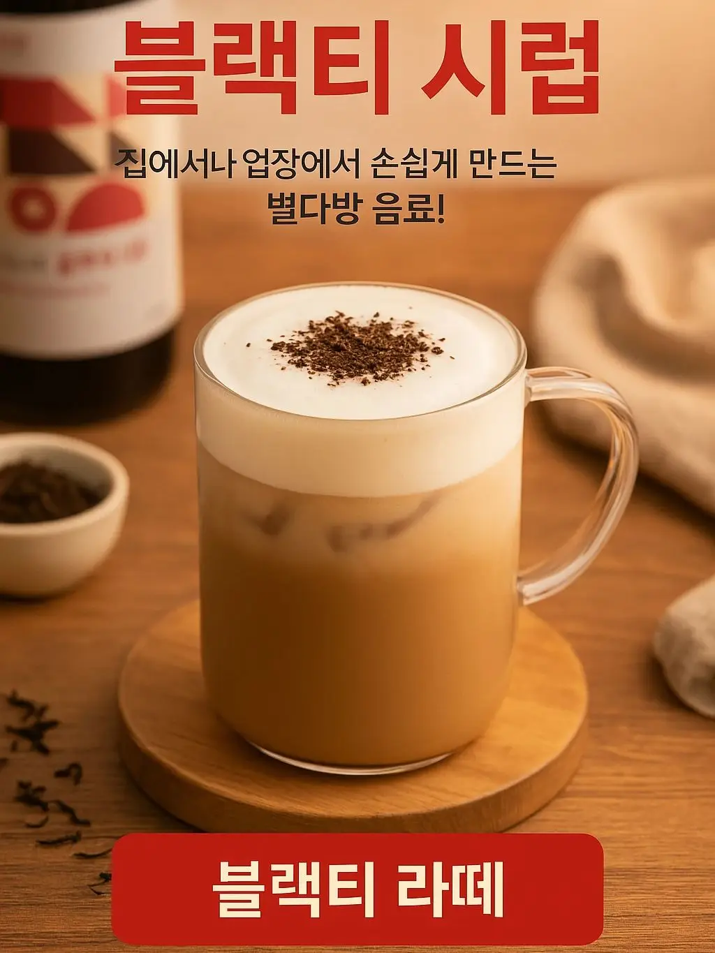 ♦️임박상품1+1♦️ 이노미 블랙티시럽 850ml‼️블랙글레이즈드라떼