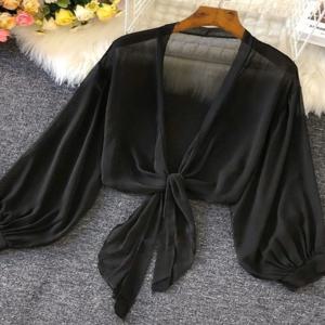 여성용 패셔너블한 여름 경량 통기성 아이스 실크 대형 사이즈 자외선 차단 외투 숄 포켓 손수건