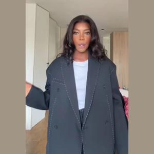 여성 빈티지 스탠드 넥 재킷 더블 버튼 긴팔 루즈핏 코트 가짜 포켓 솔리드 아우터웨어 2025 신상 여성 가을 스트릿웨어